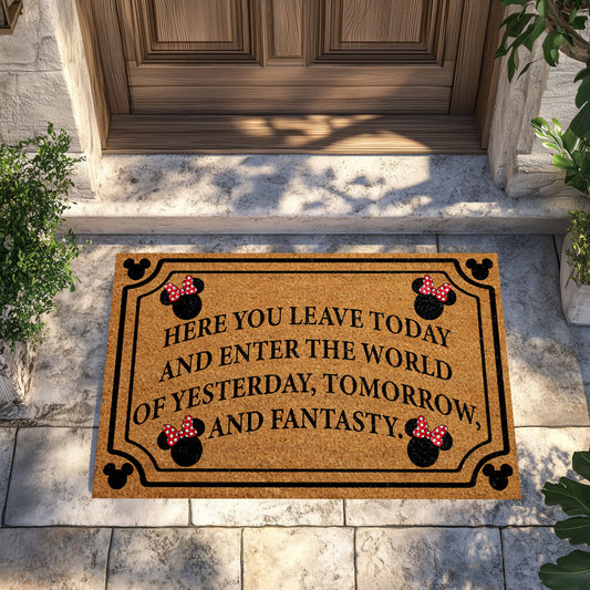 Disney Lovers Housewarming: Magical World Doormat for Front Porch