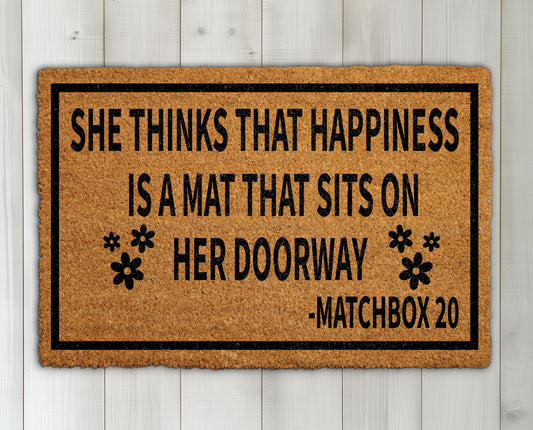 90s Song Lyrics Welcome Mat, Music Lover Doorway Decor Doormat