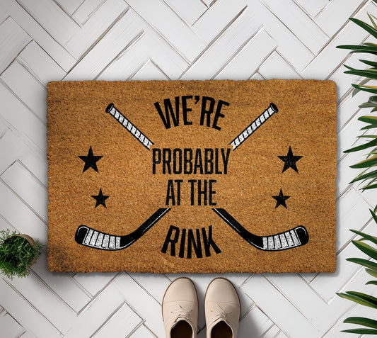 Welcome Hockey Fans, Probably At The Rink, Funny Doormat