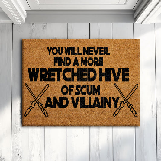 Star Wars Fan Coir Door Mat, Lightsaber Floor Rug, Movie Quote Mats