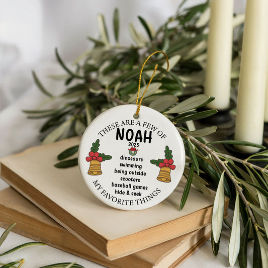 Personalized New Year Wishes Ornament, Delightful Hanging Keepsake, Festive Christmas Tree