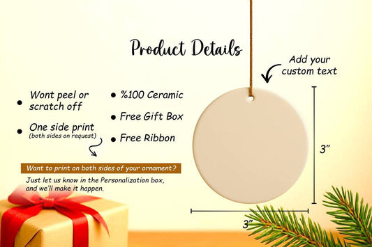 Celebrate Love: Personalized Engagement Year Ceramic Ornament, Elegant Keepsake Gift