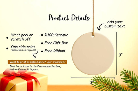 Custom Baby's First Christmas Ornament, Festive Xmas Tree Keepsake