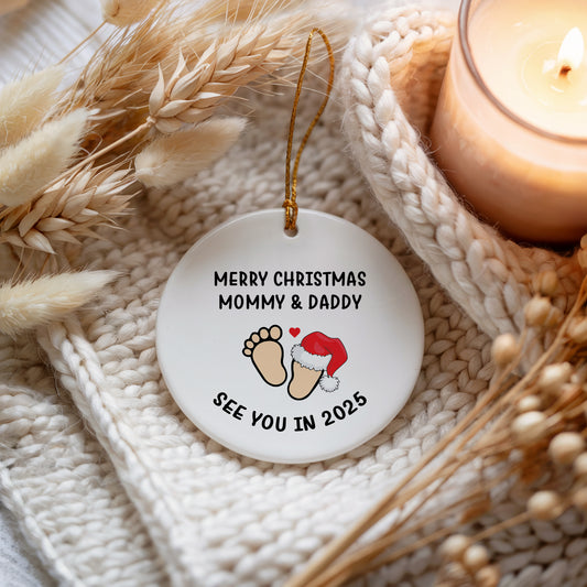 Celebrate with a Custom Christmas Keepsake for Expecting Parents