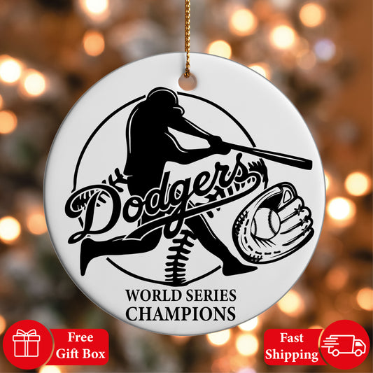 Celebrate with Los Angeles Dodgers Inspired World Series Champions Ornament.