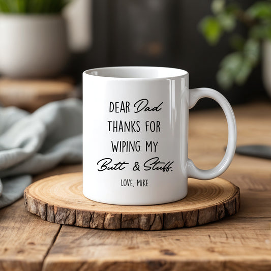 Personalized Son To Father Mug, Sentimental Father's Day Ceramic Cup.